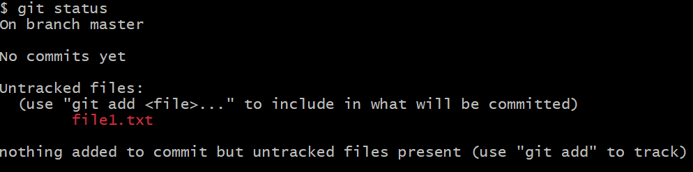 在实例仓库下的git status输出结果